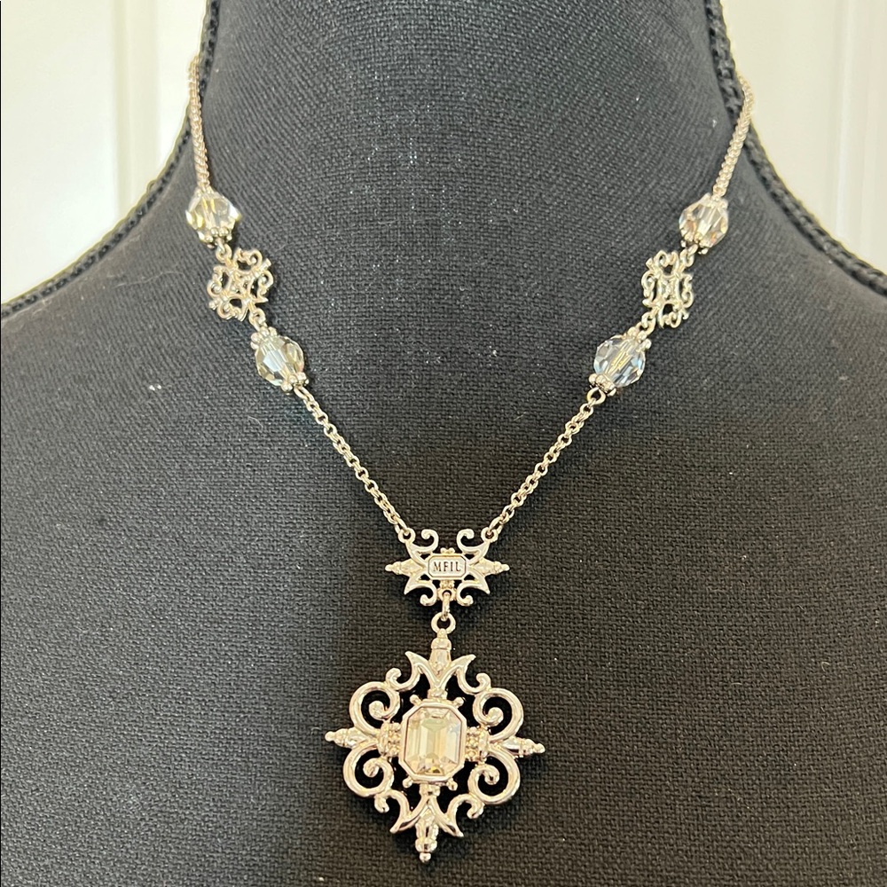 My Flat in London (Retired) Silver Necklace with Crystal Details